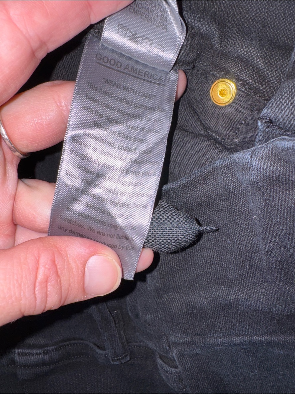 Good American Good Waist Button Fly Skinny 0 25 - Picture 7 of 12